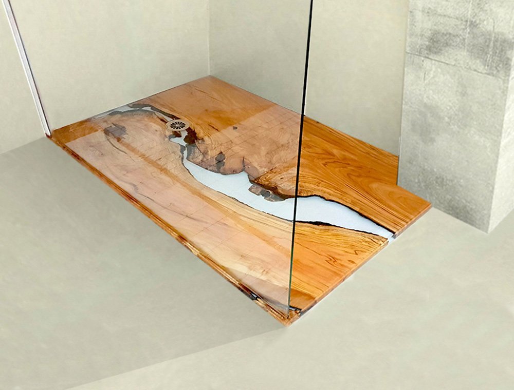 piatto doccia resina legno azimut desing