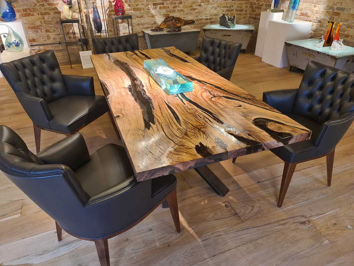 tavoli legno arredo resina desing murano gallery venezia azimut design 
