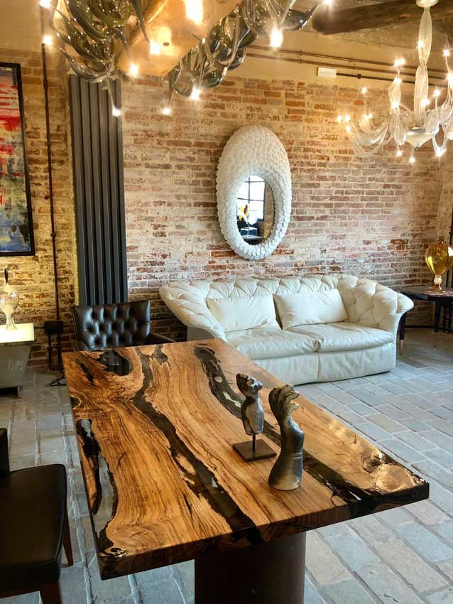 tavoli legno arredo resina desing murano gallery venezia azimut design 