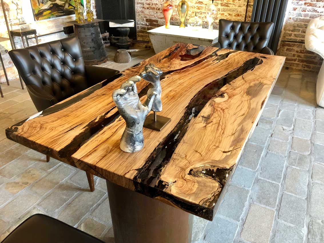 tavoli legno arredo resina desing murano gallery venezia azimut design 